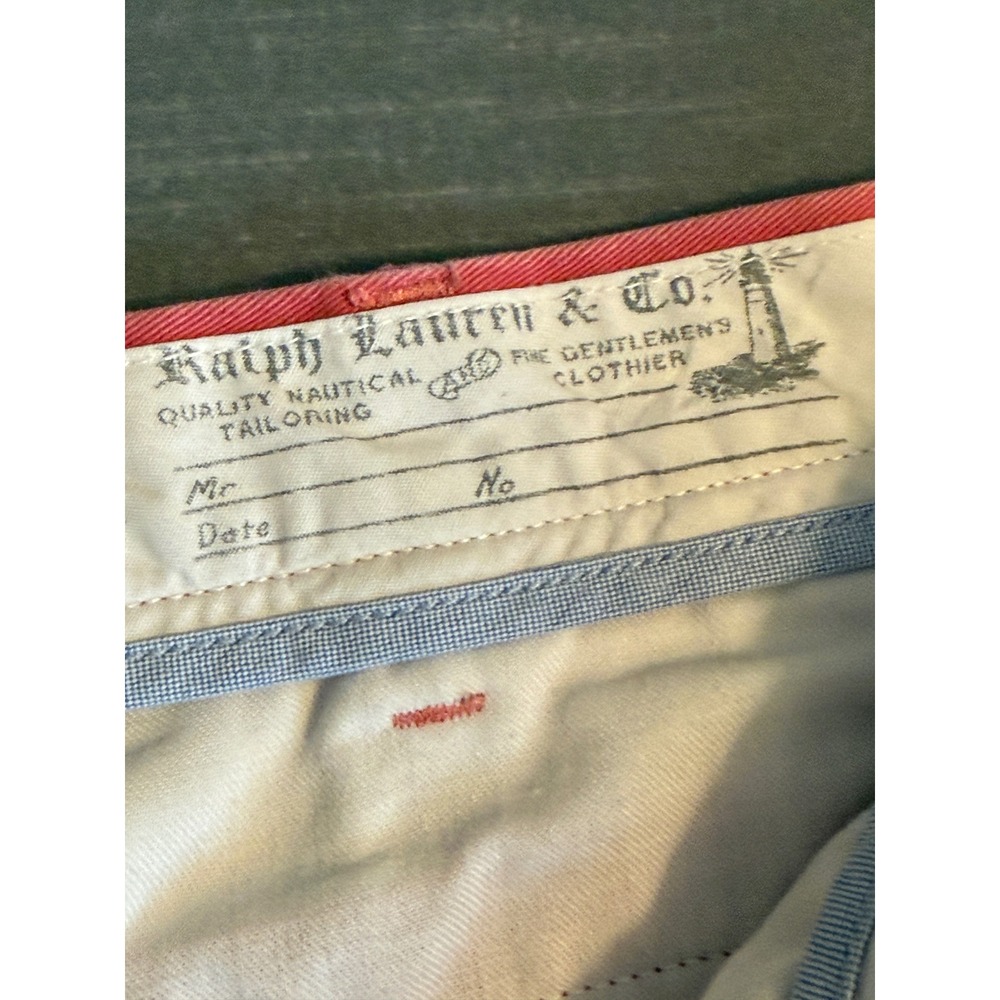 Polo Ralph Lauren Pants Mens Coral Pink 35x32 Chino Slim Gi Fit Straight Leg - Picture 5 of 16